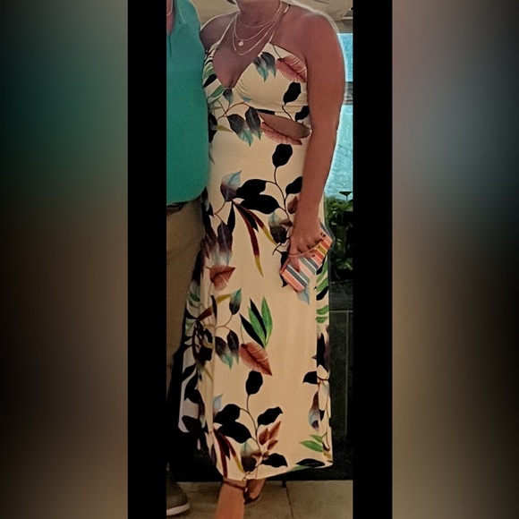 RACHEL Rachel Roy Leaf Print Maxi Dress - Picture 1 of 3
